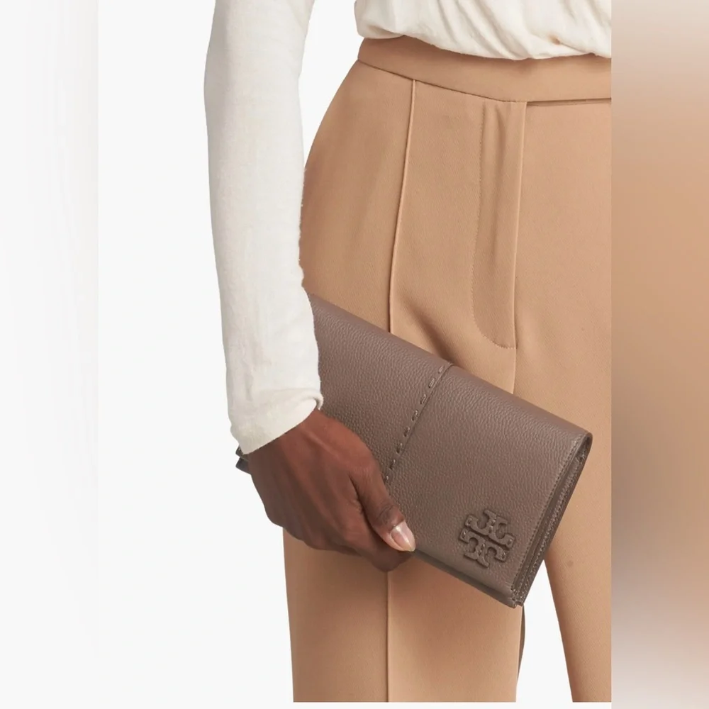 Tory Burch McGraw Leather Wallet Crossbody - Picture 9 of 10